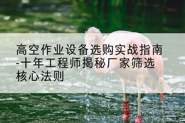 闽清剪叉式升降机厂家-高空作业设备选购实战指南-十年工程师揭秘厂家筛选核心法则