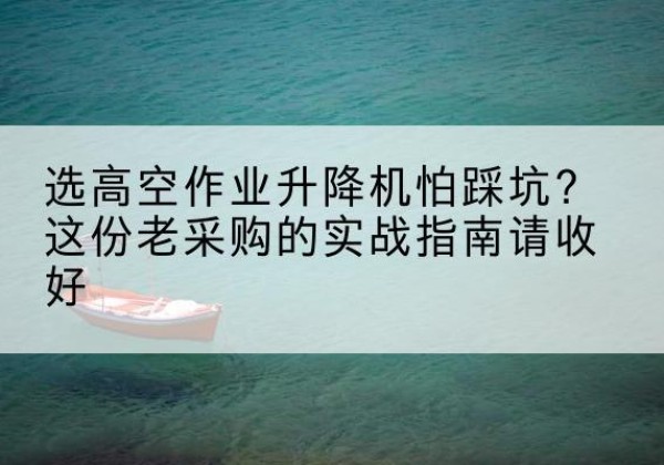 闽清高空作业升降机厂家推荐-选高空作业升降机怕踩坑？这份老采购的实战指南请收好